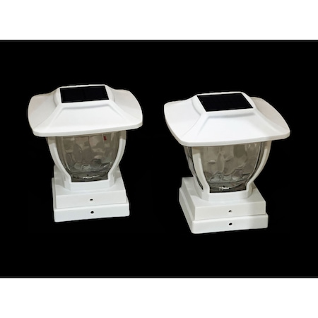 Post Cap And Deck Railing Lights - Solar Wave Style - White